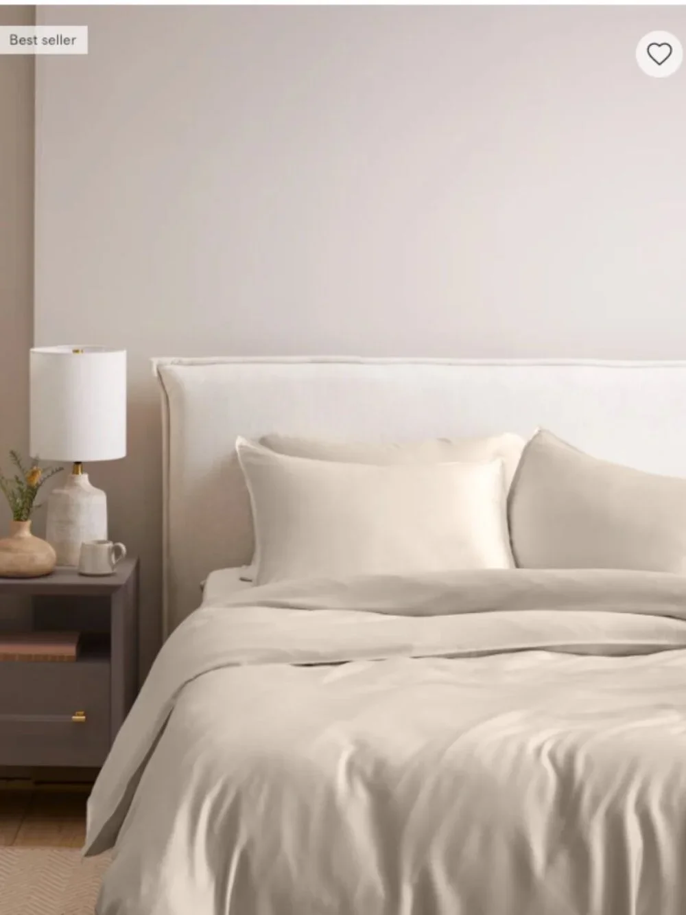 NWT! Quince Bamboo Duvet Cover Set, Sand